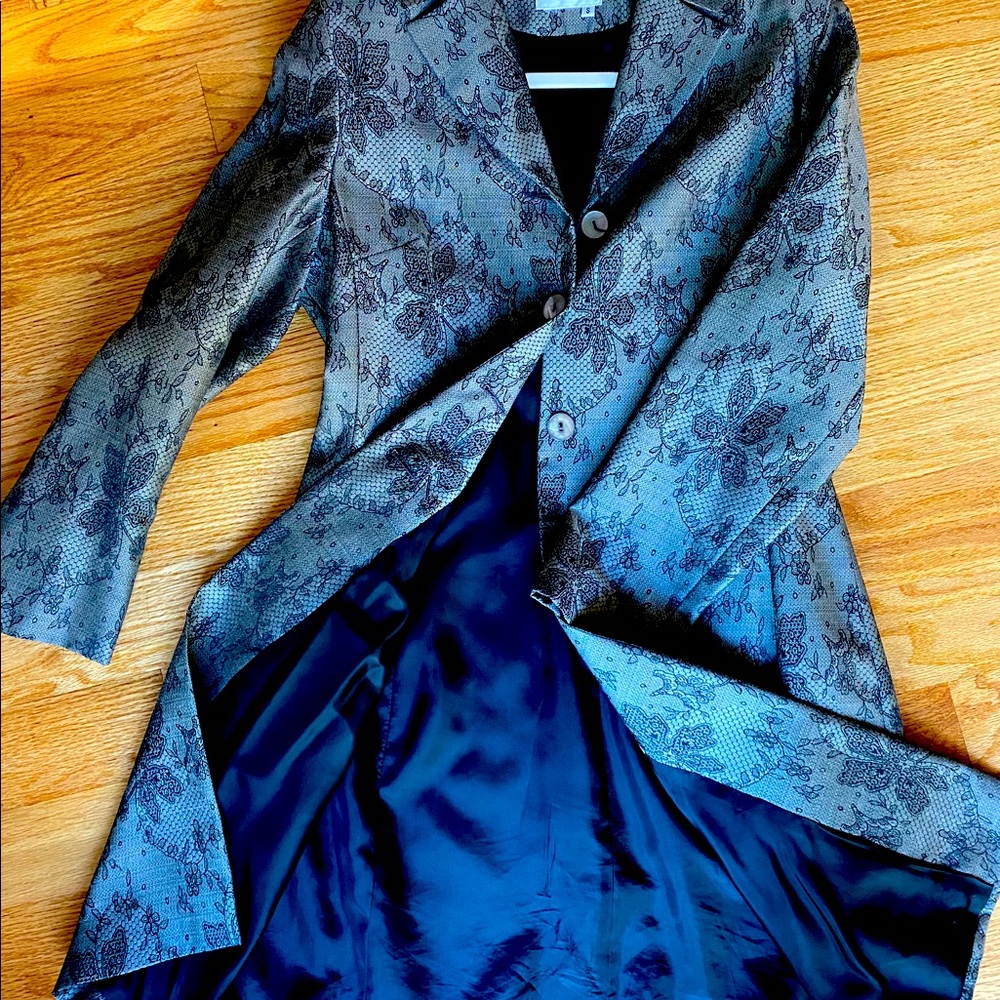 Brocade long vintage jacket